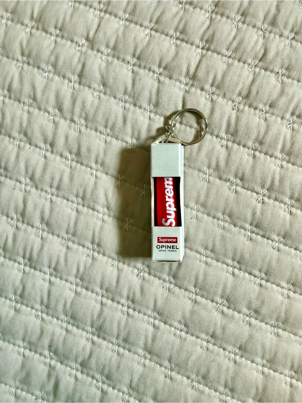 Supreme Red and White Opinel Keychain Money Clip